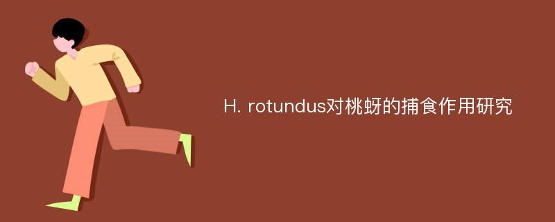 H. rotundus对桃蚜的捕食作用研究