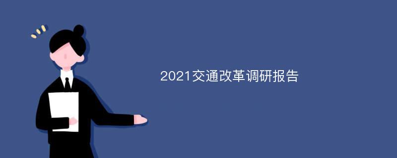 2021交通改革调研报告